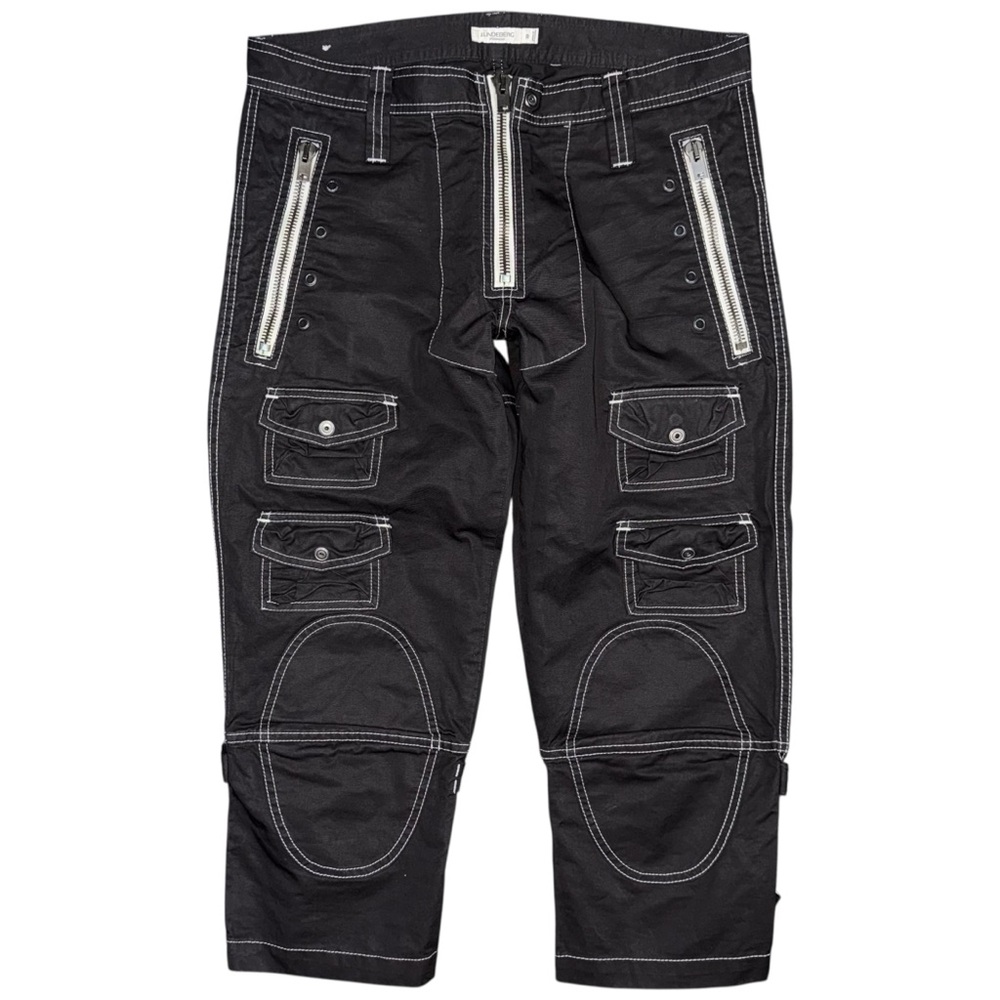 J Lindeberg Dark Brown Punk Bondage Shorts Gothic Emo Cargo Zipper Strap Mens 32